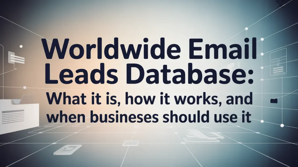 Worldwide Email Leads Database